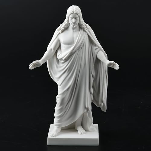 One Moment In Time S4a Christus Statue White Cultured Marble Hand Made Mormon LDS CTR - size: 6"