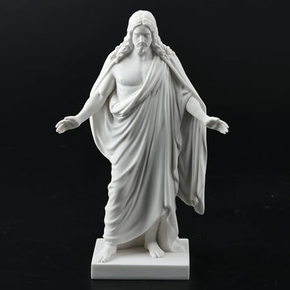 One Moment In Time S4a Christus Statue White Cultured Marble Hand Made Mormon LDS CTR - size: 6"