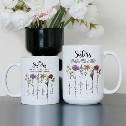 Personalized Besties Forever Mug - Custom Besties Names Crossword Puzzle Mug - Peronalized Sisters Names - Birthday Gift For Best Friend - Long Distance Besties Cup (SOUL-SISTER-M3) - color: SOUL-SISTER-M3