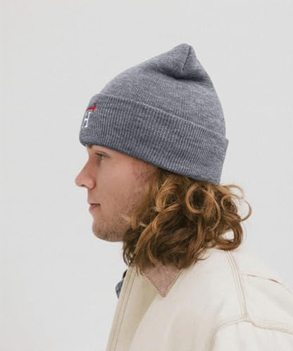 Christian Jesus Cross Beanie - Faith Winter Beanie Hats for Men Women - Religious Gifts for Christmas & New Years - color: Faith-red Cross/Grey