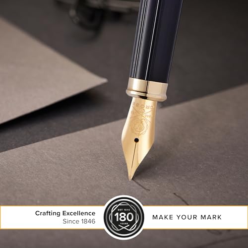 Cross Century II Medalist Gold Plated Medium Nib Fountain Pen, Black Ink - color: Medalist, style: Fountain Medium Nib