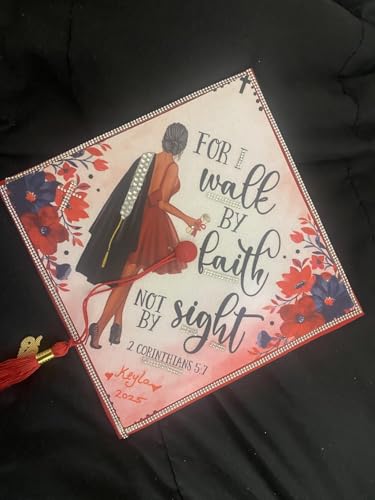 Tassel Toppers Woman Custom Graduation Cap, Graduation Cap Topper & Design - color: Black and Pink