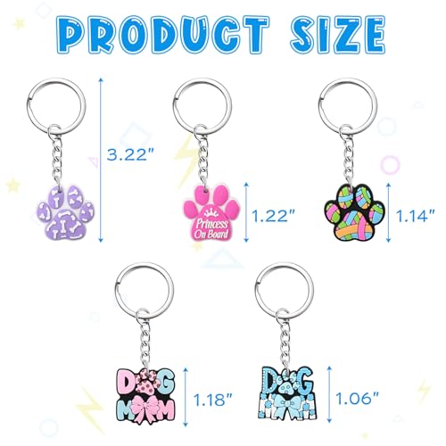 Cute Keychain Bulk,Cute Key Chain for Car Keys Purse Bag Rewards - color: Dog Mom-30