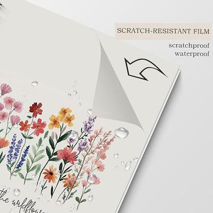 Poecinvi Christian Notebook Journals for Women, Consider How the Wildflowers Grow Prayer Bible Journal for Woman, Christian Gifts for Women Faith, Bible Verse Scripture Spiral Notebook 5.5x8.3 Inch - color: Luke 12:27