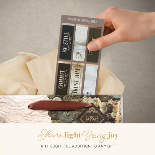 Christian Art Gifts Inspirational Magnetic Bookmark Pagemarker Set: Psalm 46:10 Scripture, Multicolor Designs & Encouraging Bible Verse Messages, Reading, Books, 6 Piece Set