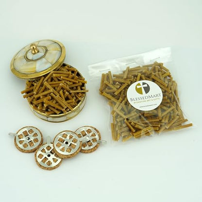 Wicks and Cork Floats for Orthodox Vigil Oil Lamps - Beeswax and Paraffin Wicks for Floating Candles, for Home or Church Use (Beeswax)