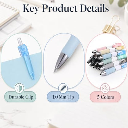 100 Pack Bulk Retractable Black Gel Ink Pens