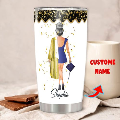 Personalized Graduation Tumbler 2026 Stainless Steel 20 oz 30 oz – Class of 2026 Insulated Travel Coffee Mug with Lid for Women Girls High School Senior - color: Graduation 499