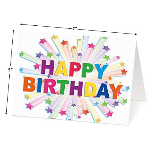 Current Confetti Fun Happy Birthday Greeting Card Set - Value Pack of 20 Cards With White Envelopes, 10 Designs, Large 5" x 7" Assortment - style: Confetti Fun
