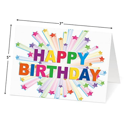 Current Confetti Fun Happy Birthday Greeting Card Set - Value Pack of 20 Cards With White Envelopes, 10 Designs, Large 5" x 7" Assortment - style: Confetti Fun