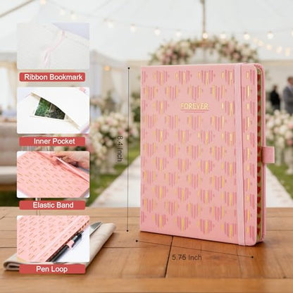Comix Pretty Lined Journal for Women, 192 Pages, 100GSM Paper, 5.5" x 8.3" - color: Blush