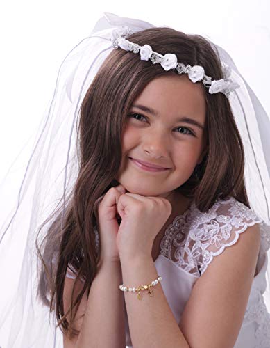 Cherished Moments Girls Godchild Cross Bracelet, 14K Gold-Plated - color: LG (5-10 years)