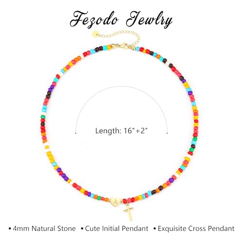 18K Gold Plated Colorful Initial Necklaces for Girls Women Kids - color: GOLD-M