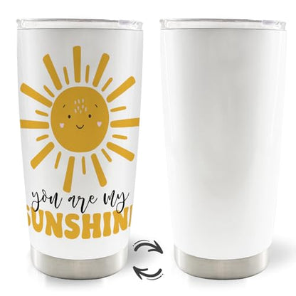 You Are My Sunshine 20oz Travel Coffee Mug Tumbler, Kids Teen Gifts Tumbler, You Are My Sunshine Inspirational Gifts for Women Men, Cute Sun Water Stainless Steel Tumbler with Lid and Straw - color: mysunshine