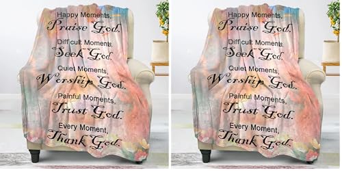 COMFAR Christian Gifts for Women Faith, Inspirational/Religious/Spiritual Gifts for Adults, Soft Throw Blankets for Women/Men, Personalized Blankets for Adults 40"x 50" (Pack of 2) - color: Bible1, size: 40" x 50" (Pack of 2)