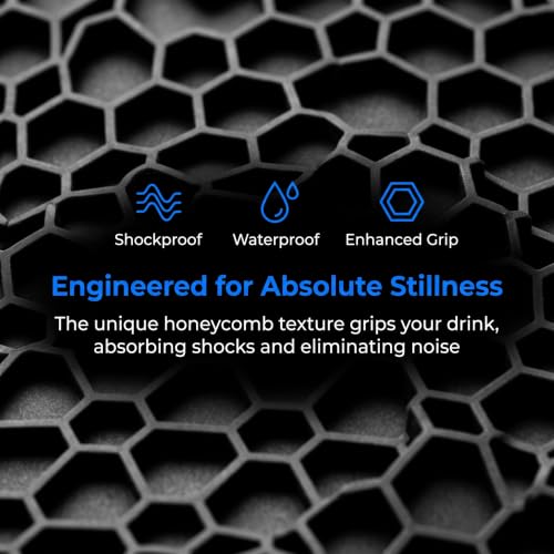 4PCS Car Cup Holder Coasters,2.75 Inch Non-Slip Insert Water Bottle Holder Pads, Shockproof Silicone Cup Pads, Universal Car Drink Holders for Vehicles, Trucks, RVs(Black/Blue) - color: Blue