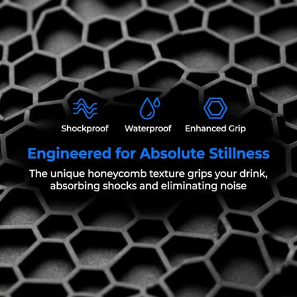 4PCS Car Cup Holder Coasters,2.75 Inch Non-Slip Insert Water Bottle Holder Pads, Shockproof Silicone Cup Pads, Universal Car Drink Holders for Vehicles, Trucks, RVs(Black/White) - color: White
