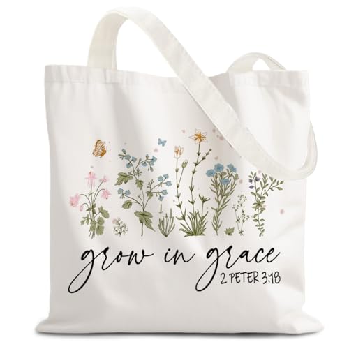 FBB Christian What's the Best that Could Happen Inspirational Tote Bag - color: Grow in Grace