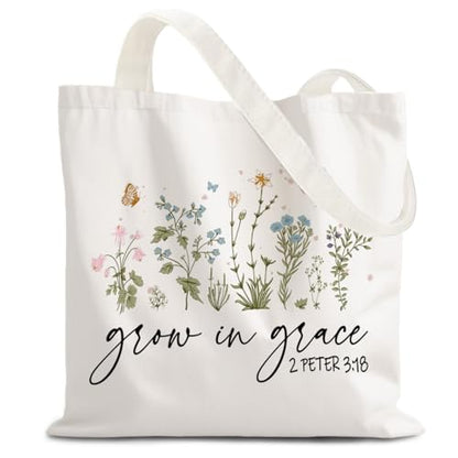 FBB Christian What's the Best that Could Happen Inspirational Tote Bag - color: Grow in Grace