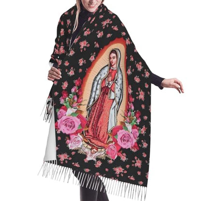 Prayer Shawls and Wraps for Women, Jesus Christian Gifts Bible Scarf Super Soft Fashion Shawl With Tassel - color: Color6