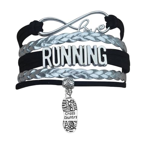 Infinity Collection Running Gifts- Runner Bracelet, Jewelry, Adjustable Charm Bracelet- Perfect Cross Country, Track, Marathon Gifts … - color: Running