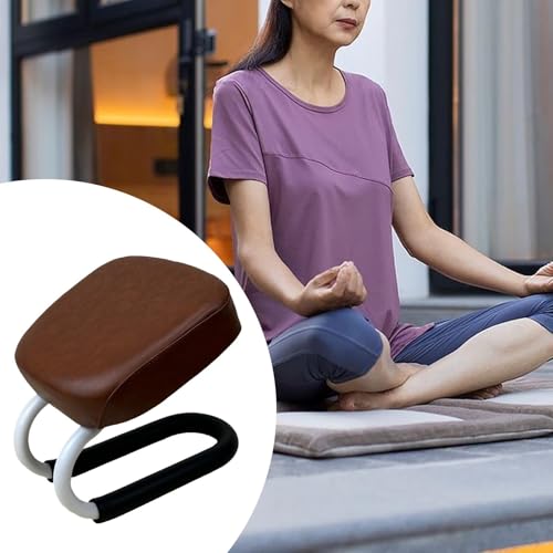 Colaxi Kneeling Meditation Stool Adjustable Birthday Gift Anti Slip Comfortable Seat Prayer Stool for Yoga Praying Home Women, Style A Brown - color: Style a Brown