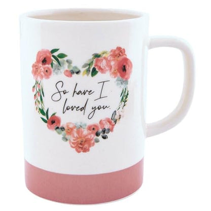 Faithworks Christian Gifts - Large Inspirational Ceramic Stoneware Mug Coffee Cup, 17-Ounces, So Have I Loved - color: So Have I Loved