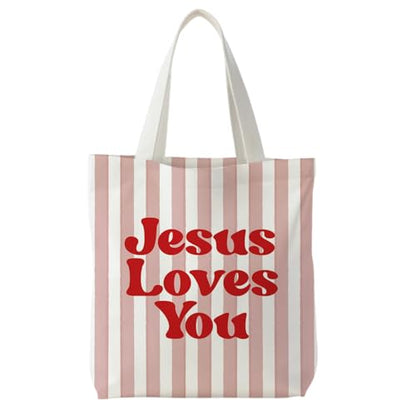 Jesus Christian Tote Bag for Women, Christian Bible Gifts, Religious Reusable Shopping Grocery Bags - color: Christian Bible Verse Tote