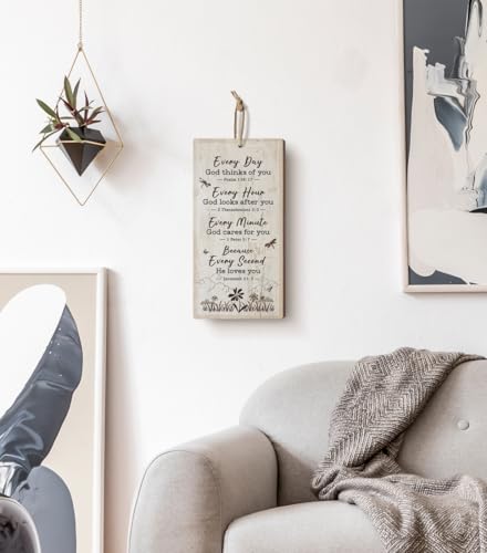 YZEXEZY Inspirational Religious Wall Decor-Christian Sign Bible Verse Sign12"x6" Farmhouse Christian Home Office Decor-Every Day - style: Every Day