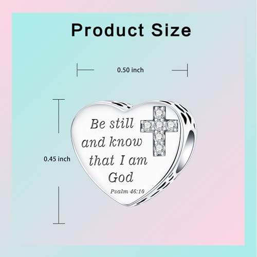 LUXILLA Love You Best Friend Grandma Wife Heart Charm 925 Sterling Silver Charms Fit for Bracelets Necklace Jewelry Gift for Women - color: Be stil charm