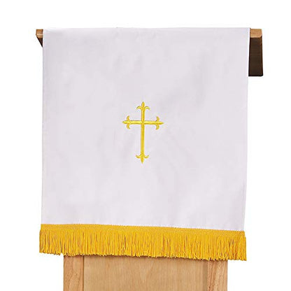 Autom Pulpit Scarf W/Crss: Red/Wht