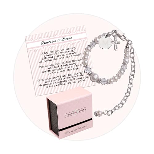 Cherished Moments Baptism to Bride Bracelet .925 Silver or 14K Gold-Plated - color: Silver Girl Coin