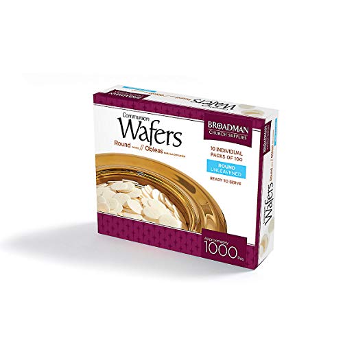 Broadman Plastic Communion Cup 1,000 Count and Wafer, Cross Design, 1,000 Count Value Bundle