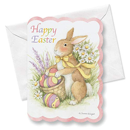 Current Deluxe Die Cut Easter Bunny Greeting Cards - Set of 8, 5 x 7 Inches, Envelopes Included, Inspiring Messages, Great for Announcements, Holiday Notes - color: Die-cut Bunny