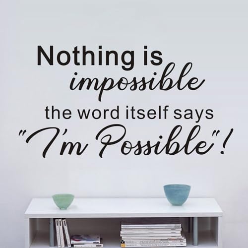 AnFigure Motivational Office Wall Decals: Vinyl Inspiration Quotes Removable Vinyl Wall Stickers for Entrepreneurs and Fitness Enthusiasts in Workspace and Gym Decor X-Large - size: X-Large