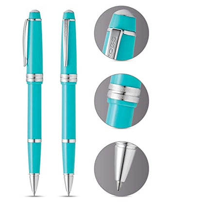 Cross Bailey Light Rollerball Pen, Polished Teal, Medium Point, Black Ink - color: Polished Teal
