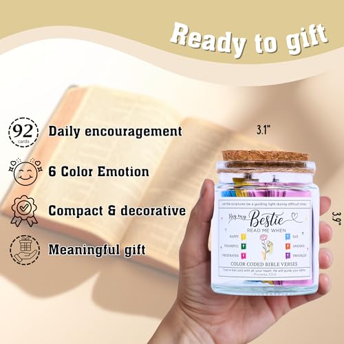Bible Verse Jar for Best Friend – 92 Encouraging Scriptures - color: Bible For Bestie