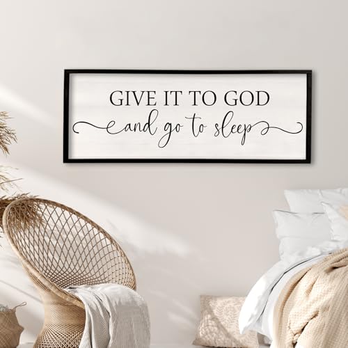 Surfapans Give It To God And Go To Sleep Sign, 40"x15", Black - color: Give It To God And Go To Sleep（Black), size: 40"L x 15"W
