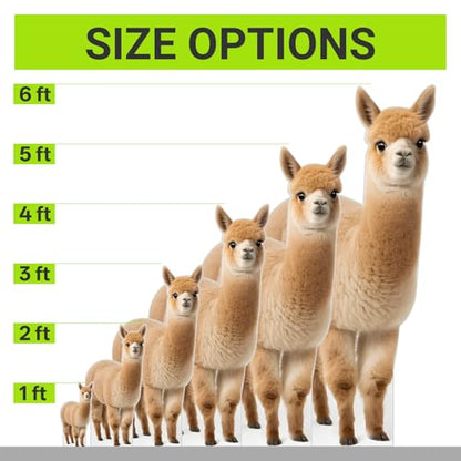 Alpaca 1FT Life Size Cardboard Cutout, 1 PC - color: Alpaca, size: 1FT