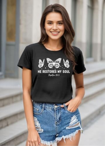 Women Christian Faith T Shirts - color: 3black, size: Small