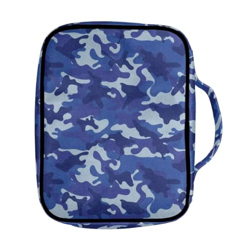 Coldinair Camo Bible Cover Case for Boy,Bible Bags Book Covers Kids Scripture Carrying Case with Handle and Pocket,Bible Book Carrying Case Tote Handbag,Blue - color: Camo,blue