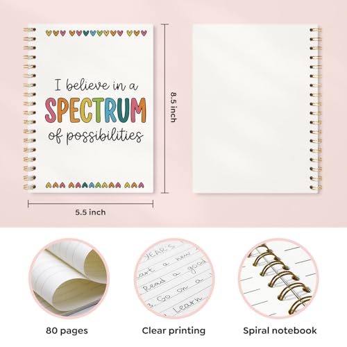 VONTP Special Autism Awareness School Spiral Notebook Journal, 5.5x8.3 Inch - color: 009-teacher