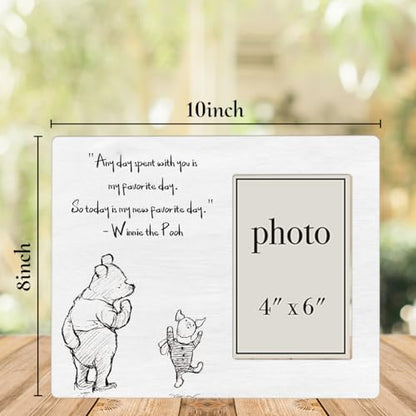 Pooh Bear Picture Frame, Romantic Pooh Gifts for Him Her - color: Favorite Day