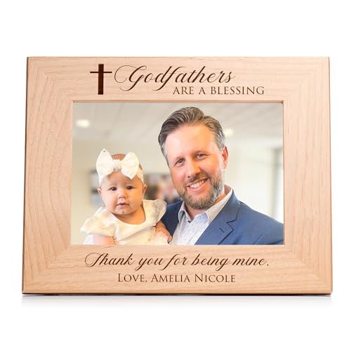 Lifetime Creations Personalized Godfather Picture Frame: Engraved Godfather Gift, Holds 5" x 7" Photo (Landscape) - color: Custom - Godfathers, size: 5" x 7" Landscape