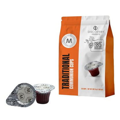 DISCOVERY PRODUCT Prefilled Communion Cup & Wafer,Travel 25ct Traditional - size: Box of 25 Traditional