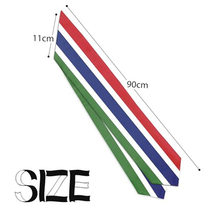 Graduation Satin Sash Scarf 72" Stole - color: Gambia Flag