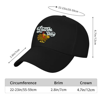 Embroidered Baseball Cap for Women Men Adjustable Baseball Hat Black Baseball Cap Trucker Hat - color: Thanksgiving