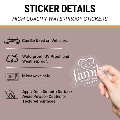 2PCS Family Quote UV DTF Sticker, Love Window Car Decal Faith Decor 10in - color: Family is Everything