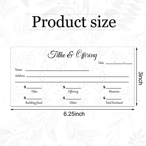 Eaasty 200 Pcs Church Offering Envelopes Bill Size Donation,Elegant Style - style: Elegant Style