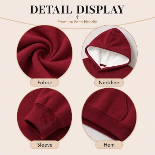 Christian Sweatshirts For Women Need Prayer Tap My Shoulder Hoodie Sweater - color: Claret-1, size: Small